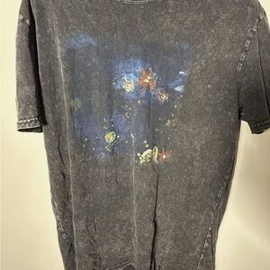 Coldplay Christmas Lights Acid Gray Graphic T-Shirt XL